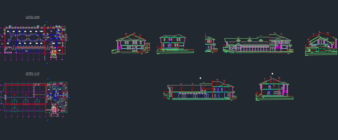 دانلود فایل اتوکد اصطبل برای 12 اسب DWG | Stable for 12 Horses برای AutoCAD